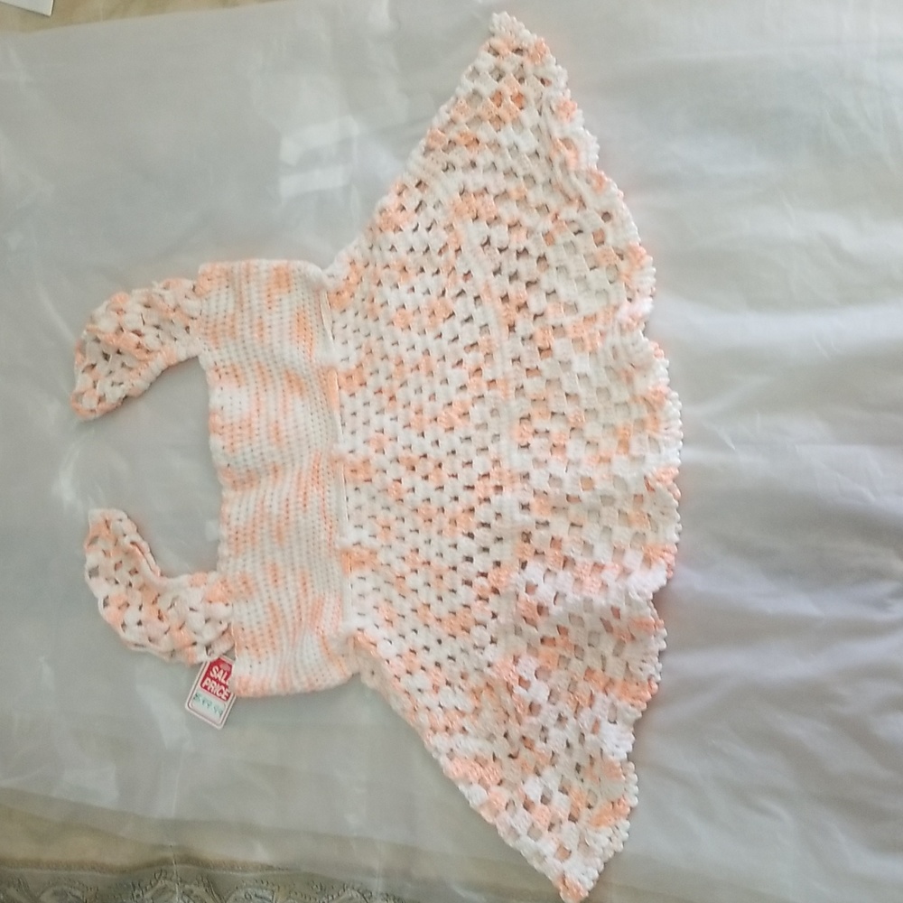 Girls - Petite - Medium Handwoven Pink/White combo dress